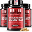 Testosteron Booster för män - Östrogen Blocker - Supplement Natural Energy, Strength & Stamina - Lean Muscle Growth - främjar fettförlust - Öka manlig prestanda (3 flaskor)