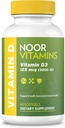 Noor vitamiineja Halal D-vitamiinia, Halal D3-vitamiinia, 5000 IU Softgels, tukee luun, Immuunin ja sydämen terveyttä, safloriöljystä maksimoida imeytymistä, ei-GMO, Gluteeniton & Halal (60...