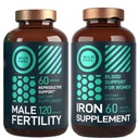 WILD POLTTOAINE Mies hedelmällisyys täydentää ja rauta pillereitä Foolihappoa hedelmällisyyttä ja prenatal Bundle