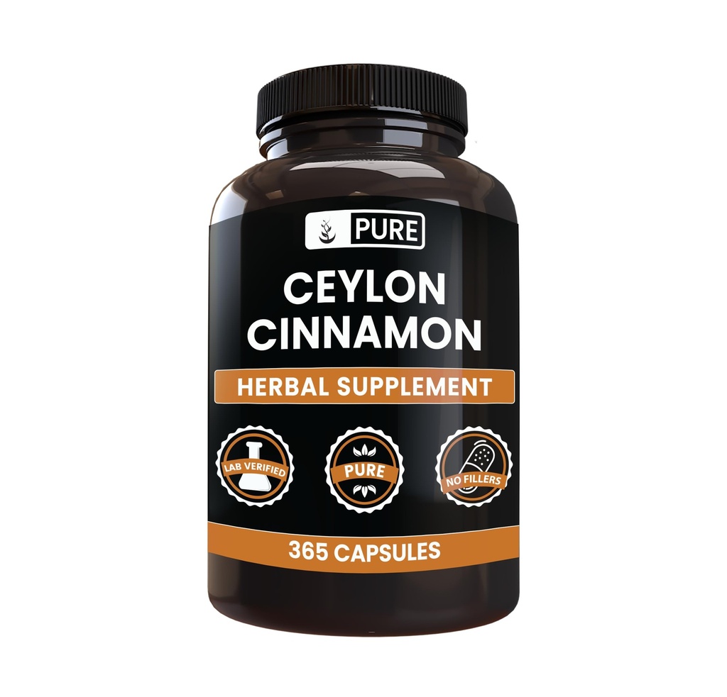 Rena ursprungliga ingredienser Ceylon Cinnamon (365 kapslar) No Magnesium eller risfillers