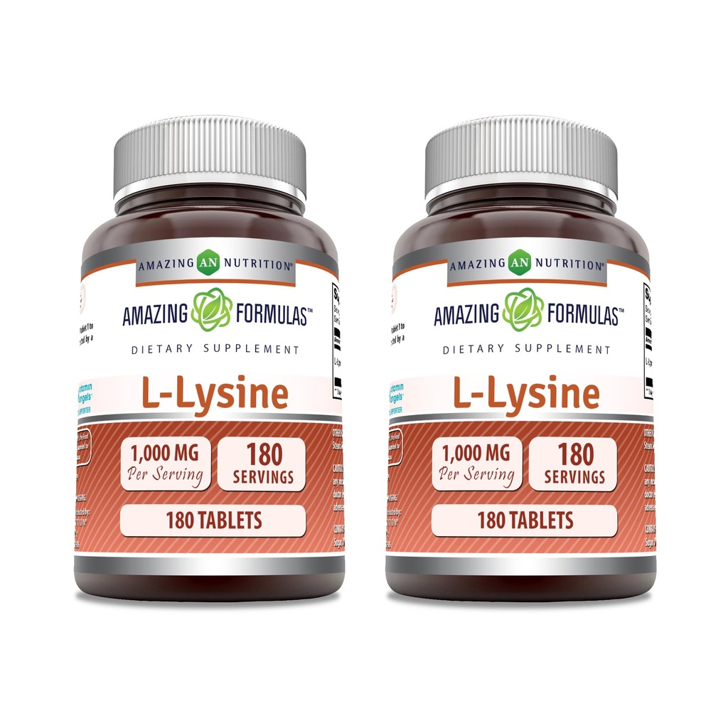 Amazing Formula L-Lysine 1000 mg Aminohappo Tabletit Supplement 