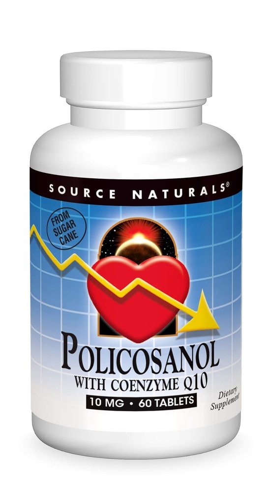 Lähde Naturals Policosanol Coenzyme Q10 10 Mg tabletti, 60