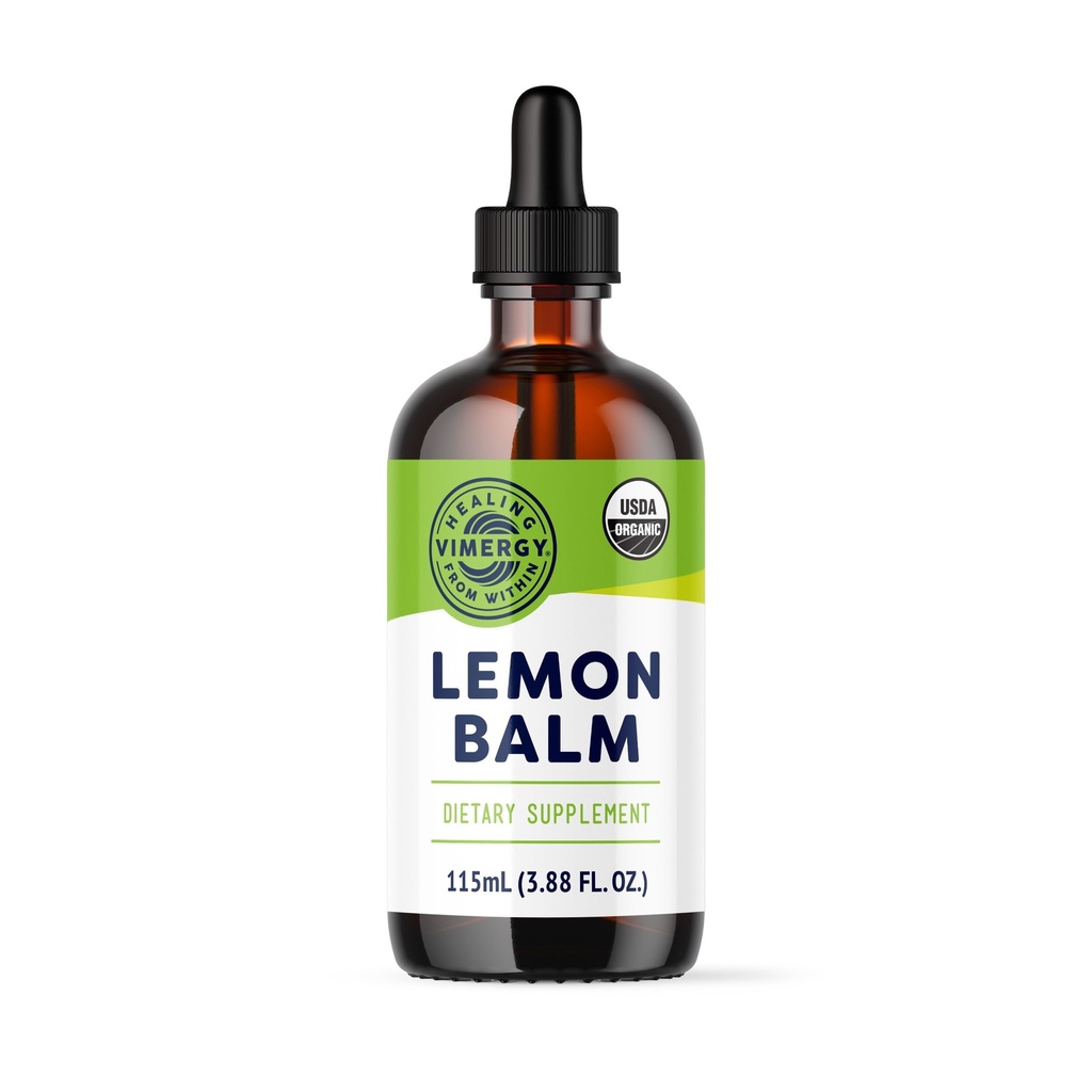 Vimergy USDA Organic Lemon Balm Tincture Herbal Supplement 