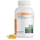 Bronson-vitamiini A 10 000 IU Premium ei-GMO Formula tukee tervettä visiota ja immuunijärjestelmää sekä tervettä kasvua ja lisääntymistä, 360 Softgels