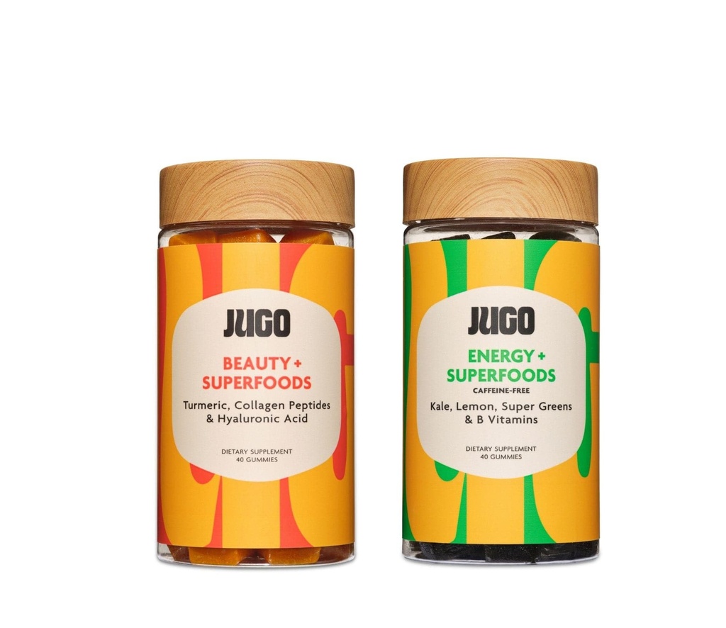 JUGO Kauneus + energia Gummies Bundle ... Kollageeni, biotiini ja B12- vitamiini... tukee hiuksia, ihoa, kynsiä ja luonnon energiaa...