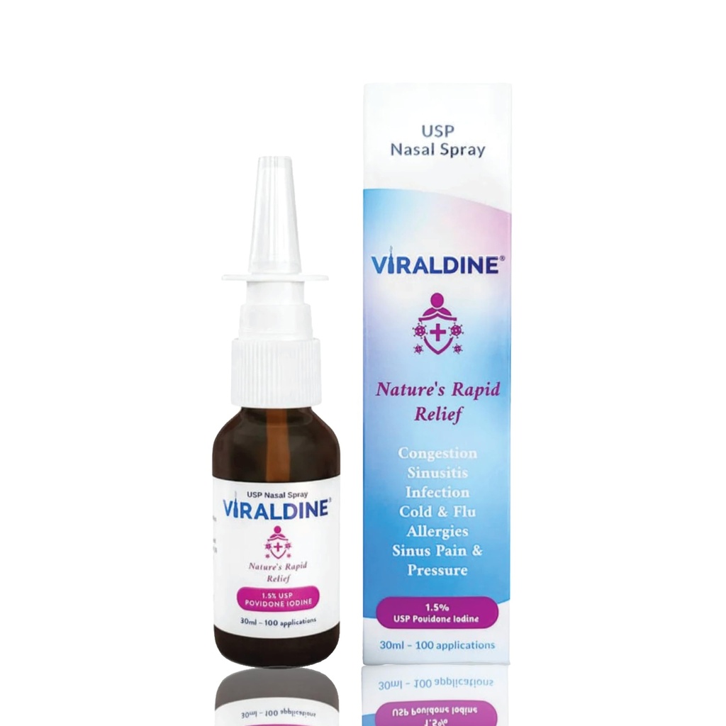 1,5% Povidoni-jodi- nenäsumute, nopea helpotus Formula, auttaa päivittäin ruuhkautumista, 100 käyttökohteet, 30 ml