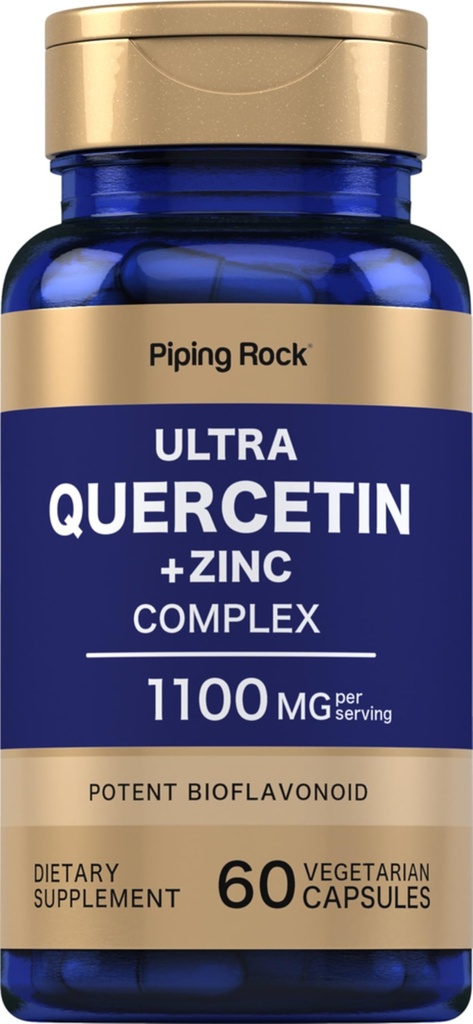 Piping Rock Quercetin Sinkkikompleksi ... 1100 mg... 60 kapselia...
