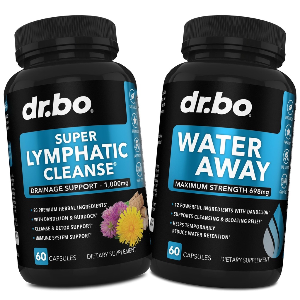 Lymphatic Drainage Lisäravinteet pillereitä & Water Away - Lymfatieteellinen tuki Total kasviperäisten puhdistus Tuotteet & Natural Water Pillerit Diureetit säilyttäminen - Lymph Node Detox Cleanse System Viemäri