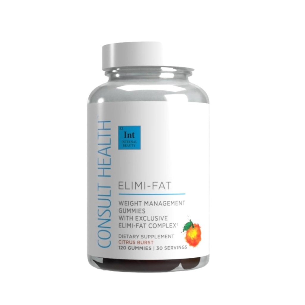 Consult Health ELIMI- Fat Apple Siideri Viinietikka Morosil Painonhallinta Gummies - Tukee laihtuminen - Gluteeniton, Keto, Vegan - Citrus Flavor 120 Count