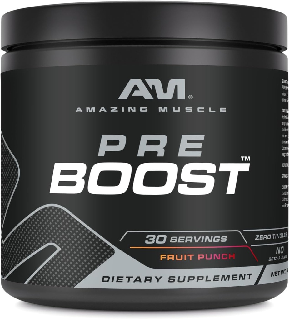 Fantastisk muskelförskott | 30 portioner | 324 Grams | Pre-Workout Supplement | Fruit Punch Flavor | Made in USA