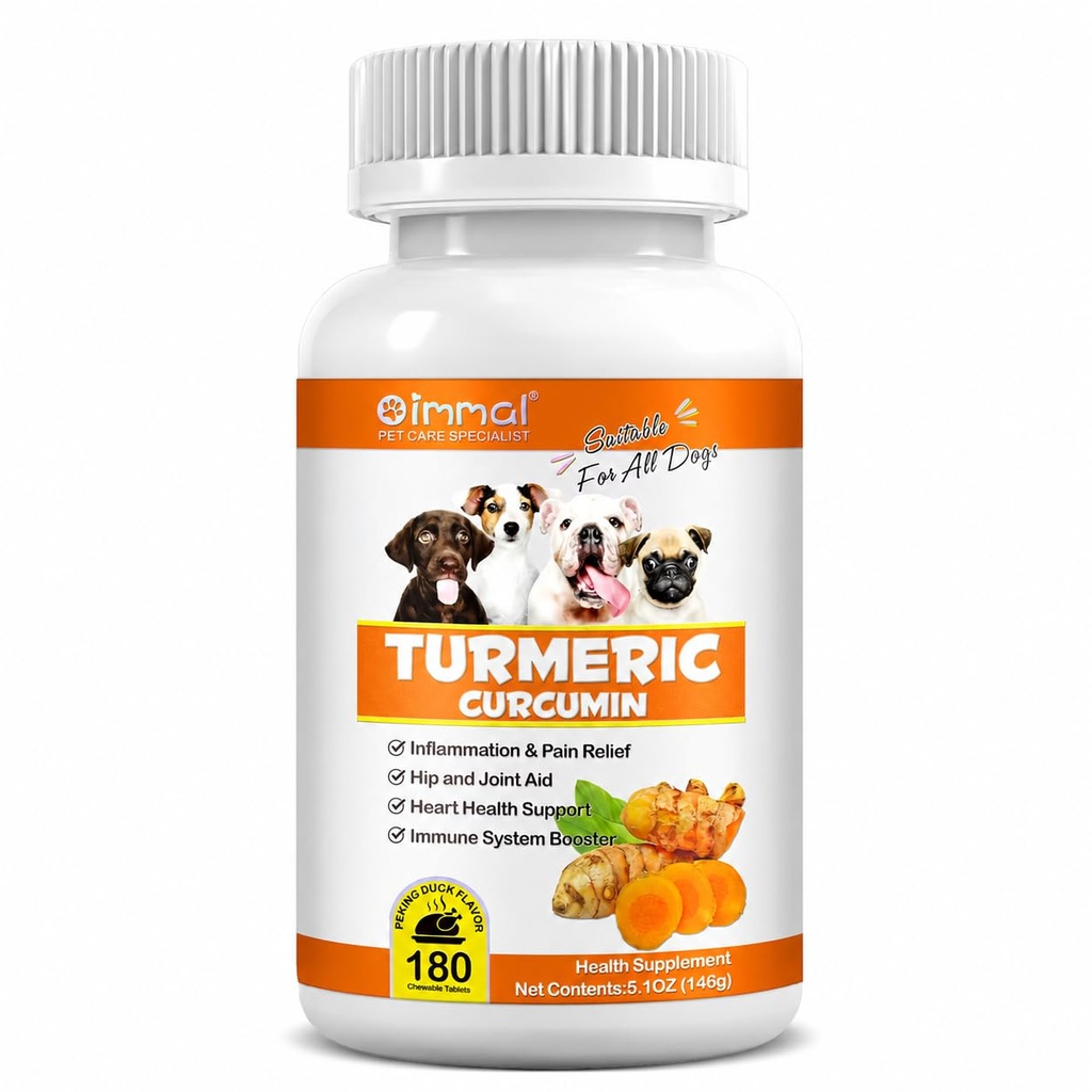 Kurkuma koiralle 180 Count Tablet Treats with Curcumin & Piperine 