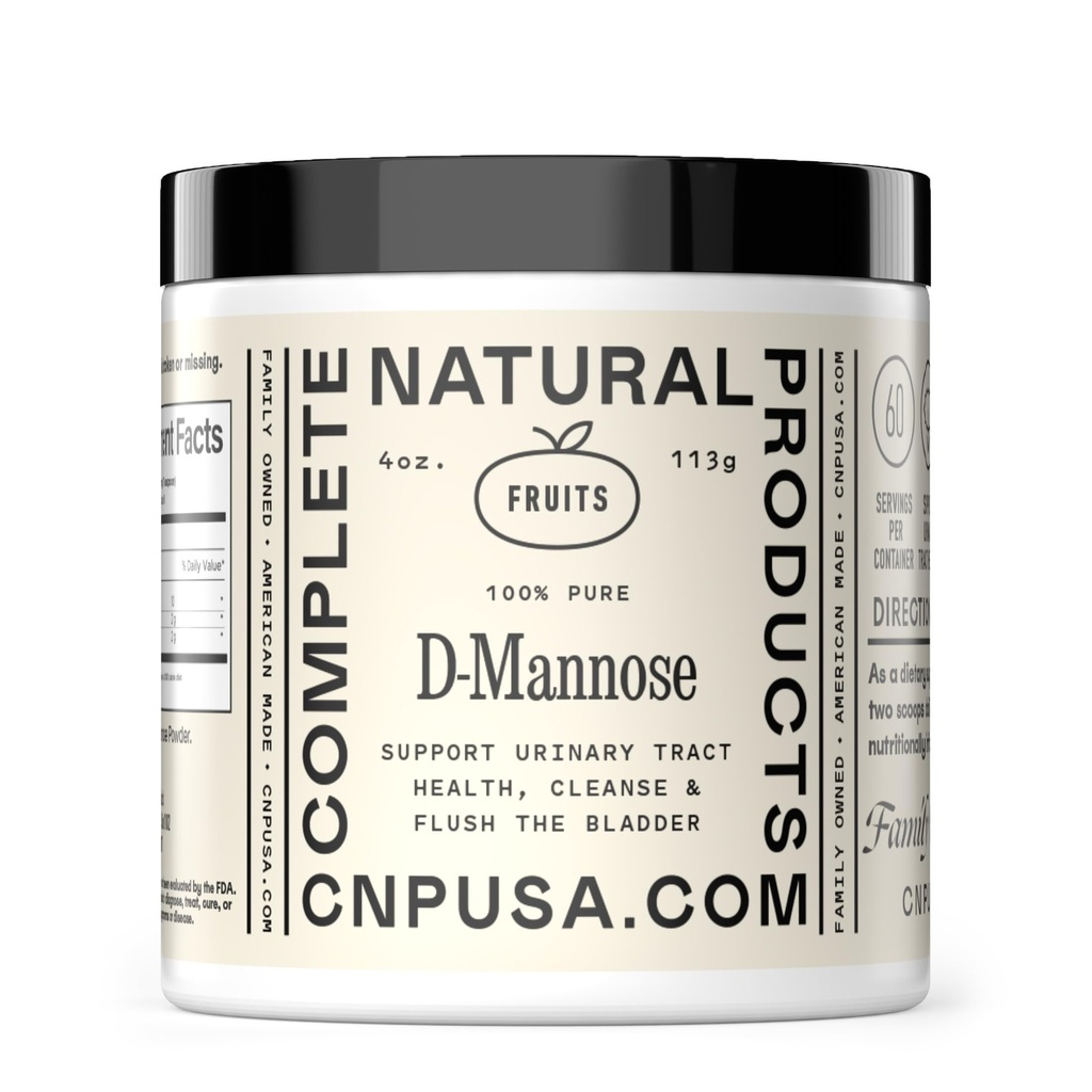 Puhdas D- Mannose Powder Supplement - D- Mannose 4oz (113g) Noin 60 tarjoilua UTI, luonnollinen virtsarakko, & virtsatie terveys