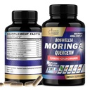 Organisk Cadane Moringa Leaf med gurkmeja, Boswellia, Quercetin, Ceylon Cinnamon, Holy Basil, Ginger och Black Pepper - 8in1 Supplements - 90 Veggie Capsules för 3-månaders leverans