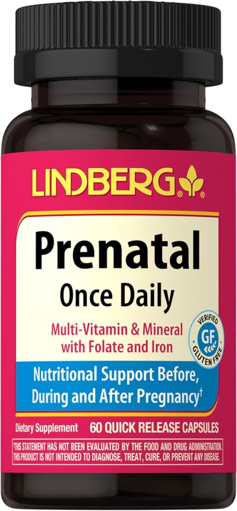 Lindberg Naisille tarkoitetut prenataalivitamiinit 60 kapselia ...