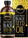 MAJRU's Black Seed Oil 16oz: 3X Thymokinoni, kylmäpuristettu, 100% turkkilainen musta Cumin Nigella Sativa Seed Oil (Better Than Organic), non-GMO, 100% nestemäinen puhdas Mustasiemenöljy, lasipullo
