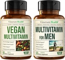 Vegaanimonivitamiinit vegaaneille ja vegetaareille ja täydellinen monivitamiini miehille