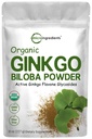 Micro Ingredients Raw Organic Ginkgo Biloba Powder, 8 Ounce (18 kuukauden tarjonta), Filler ilmaiseksi, tukee aivojen toimintaa ja henkistä valppautta, ei muuntogeenisiä organismeja ja vegaaninen Friendly