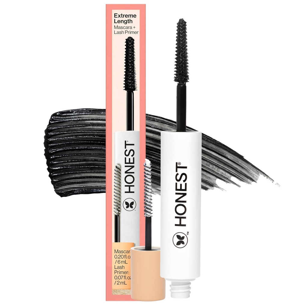 Rehellinen kauneus 2-in-1 Extreme Length Clean Mascara + Lash Primer Lengthening + Volumizing 