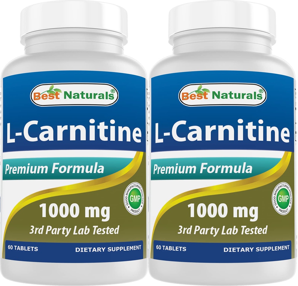 Bästa naturliga L-karnitin 1000mg 60 tabletter (60 greve av 2)
