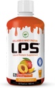 LPS Liquid Collagen & Whey Protein Sugar-Free, Dye-free, non-GMO Drink - Hydrolysed Collagen & Whey Peptides edistää terve iho & hiukset miehille & naisille, persikka mango, 32 fl oz