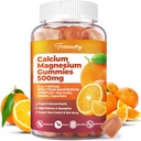 Kalsium Magnesium täydentää Gummies aikuisille: Kalsiumsitraatti 600 mg D3-vitamiinia ja K2-vitamiinia miehille - tukee B0ne Strength, parempi Zzz, lihakset, energia ja immuuni (60 kreivi)