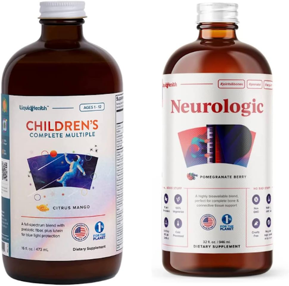 LIQUIDHEALTH Liquid Multivitamiini lapsille Lasten ja aivojen Booster Neurologic Liquid Vitamiini täydentää