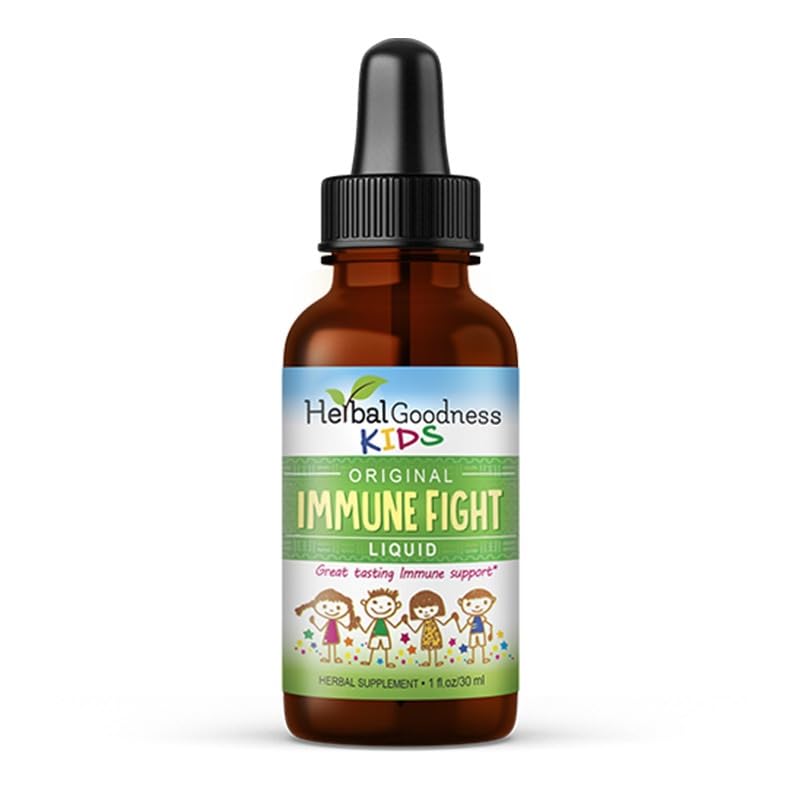 Immuunituki 1oz Ashwagandha varten ja Turmeric kasviperäisten täydentää - Natural Kids Immuuni Booster Drops for Wellness ja Immuuni tuki lapsille - ei-GMO - Valmistettu USA
