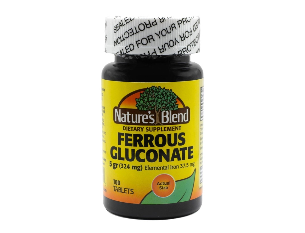 Luonnon Blend Ferrous Gluconate Tabletit, 100