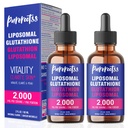 Liposomal Glutatione Liquid Supplement (pakkaus 2), 98% Imeytyminen, C-vitamiini, L- glutationi, 2 Fl Oz per pullo