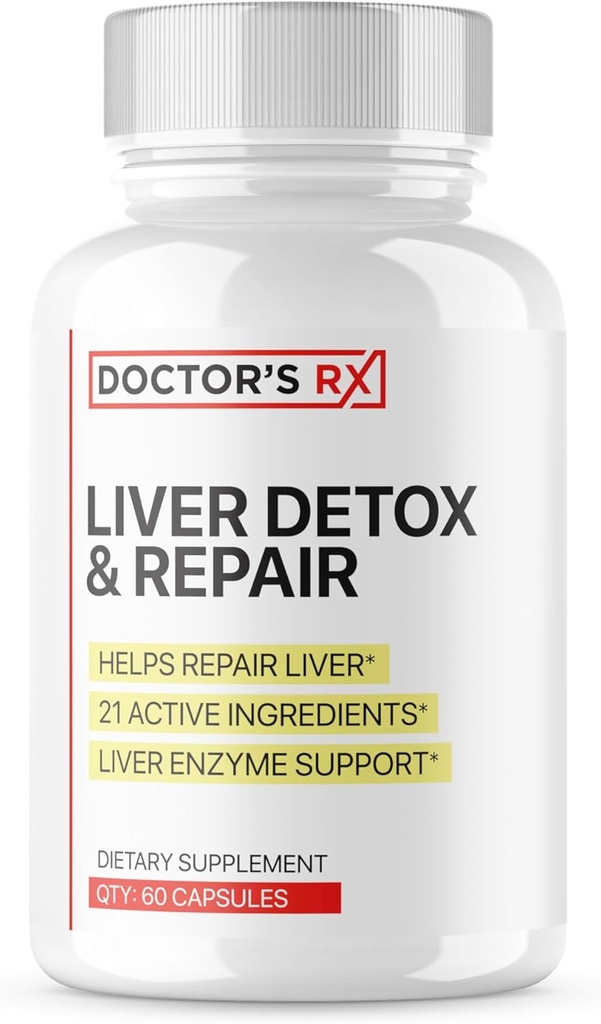 Lääkärin RX ... #1 RATED Premium Liver Cleanse & Detox ... Optimoi maksan toiminta, korjaa maksaentsyymit... Ultra annosteltu Formula w/ 21 Tehokkaita ainesosia...