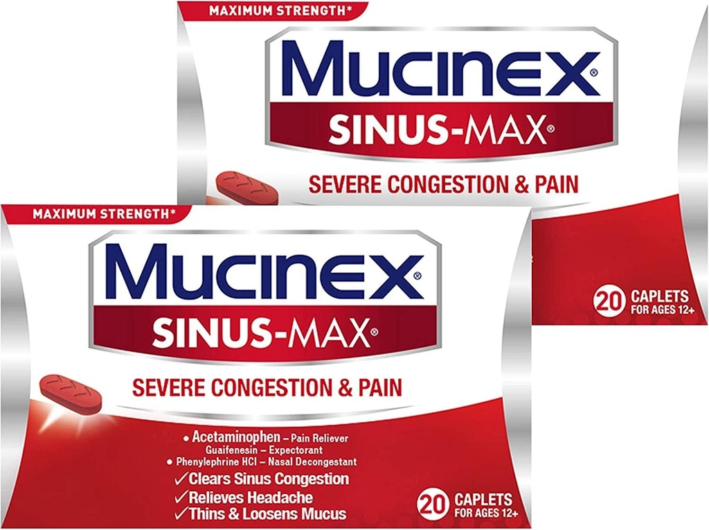 Sinus- Max ruuhkautumis- ja kipukapseli (20 lukua (Pack of 2)