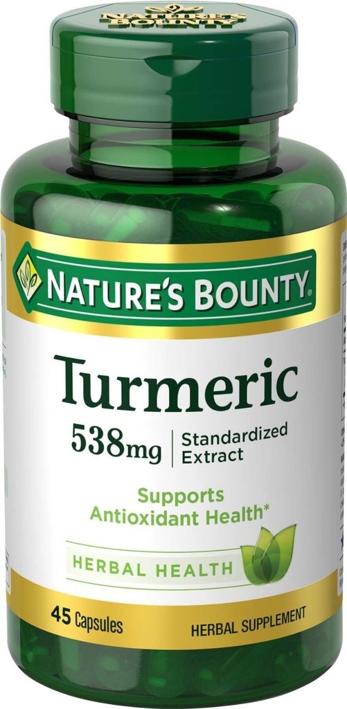 Natur Bounty Turmeric 538 mg Standardiserat extrakt, 45 greve (Pack av 2)