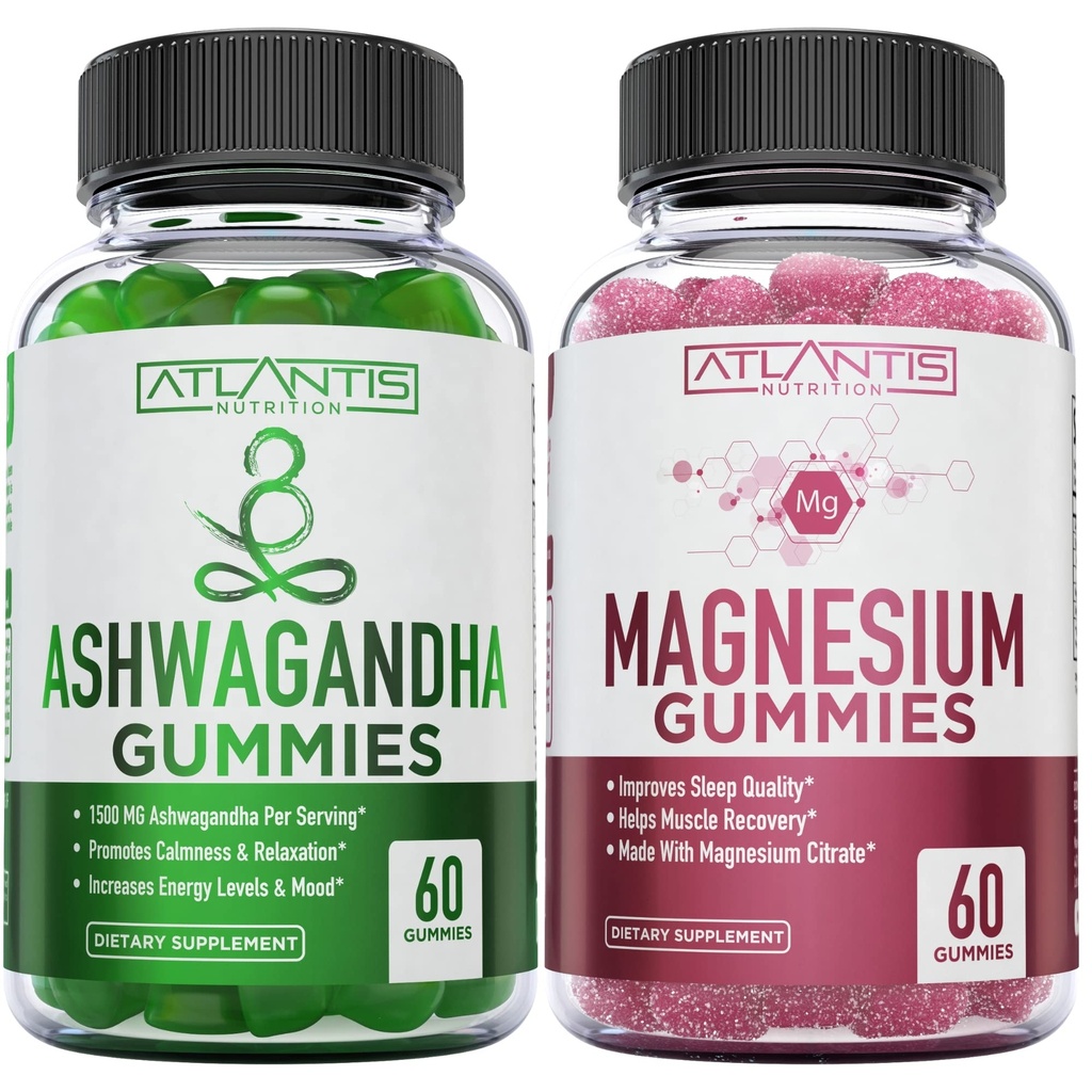 Ashwagandha & Magnesium Gummies för förbättrad sömn och förstärkt kroppsfunktioner. Ashwagandha ökar humör och energi - Magnesium hjälper till att återställa muskler och lindrar kramper - Vegan