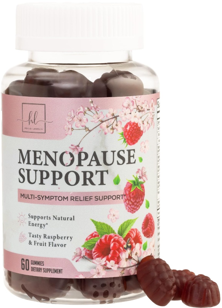 Vaihdevuodet lisäravinteet naisille Gummies - Vaihdevuodet Reliefit Gummy, Complete Natural Milt Hot Flashs & Night Support, Multi-Benefit Tuki Balance & Energy, Gluteeniton - 60 Gummies