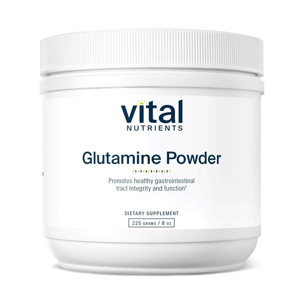 Vital Nutrients Glutaminpulver - Hälsosam gastrointestinal Tract Function - Gluten, Dairy, Soy Free - Non-GMO - 225g / 8 oz L-Glutaminpulver