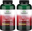 Swanson Premium Brand Soy Lecithin Non-GMO 1,2 g 180 Sgels 2 Pack