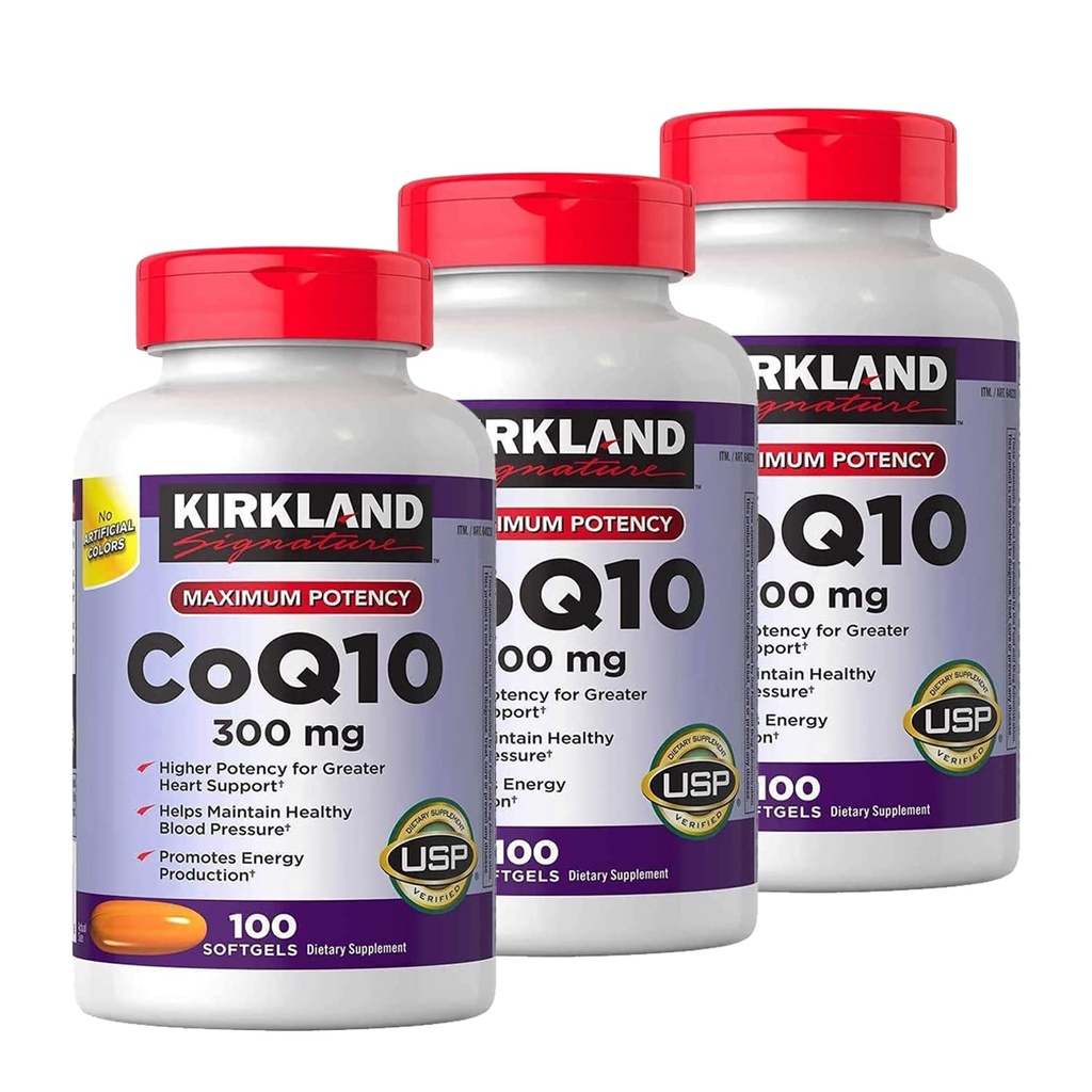 Kirkland Allekirjoitus CoQ10 300 mg., 100 Softgels (3 pakkaus)