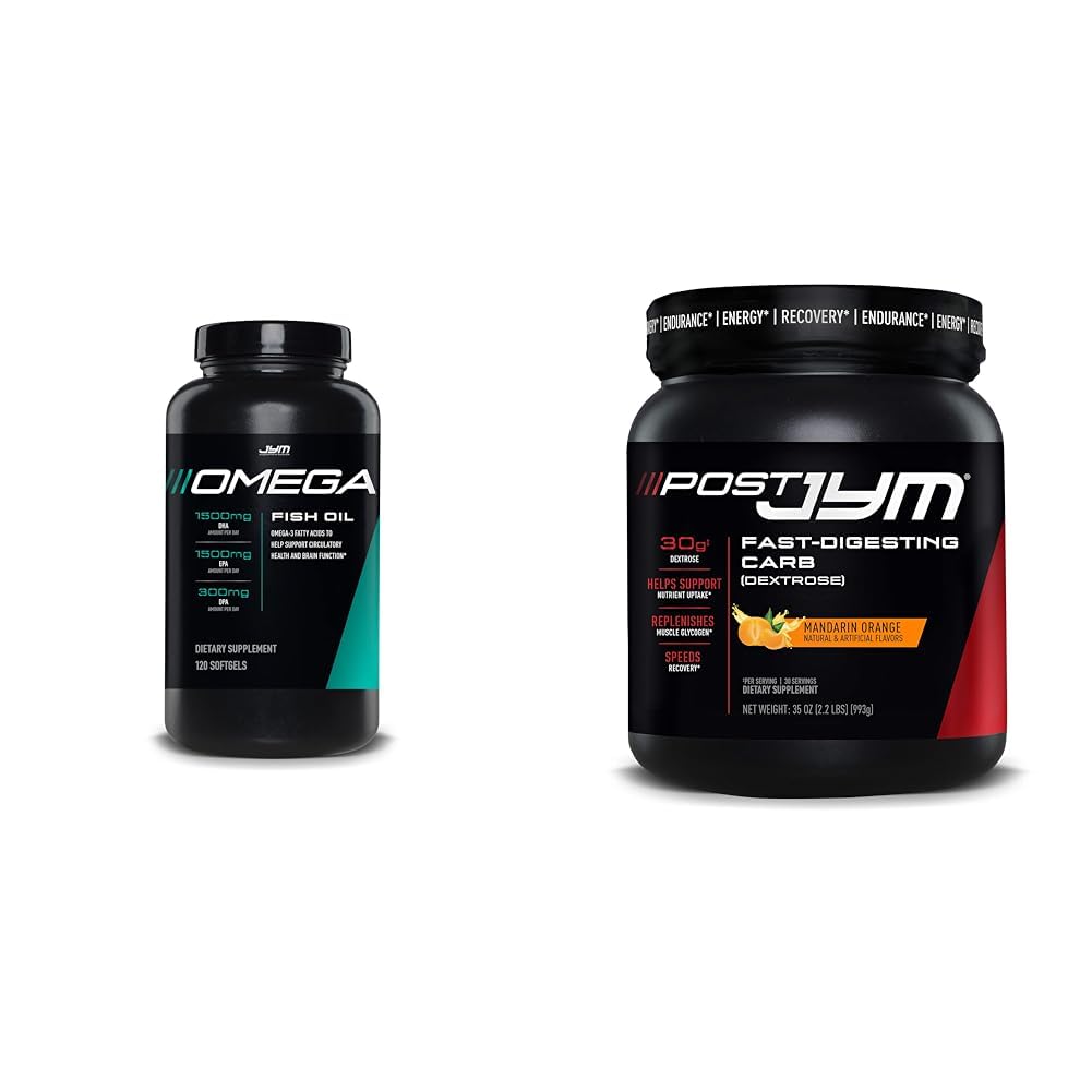 Omega JYM Fish Oil 2800mg & Post JYM Fast Carbs för muskeltillväxt och återhämtning