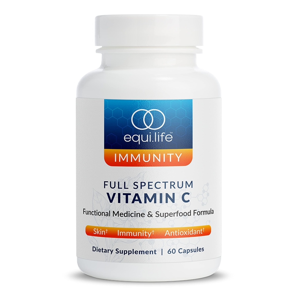 Equilife Full Spectrum C-vitamiinin täydentää Quercetin, Hibiscus, ja Rutin, kasvipohjainen antioksidantti Formula, gluteeniton, soija ja maitotuotteeton, ei GMO, helppo käyttää, 60 kapselia