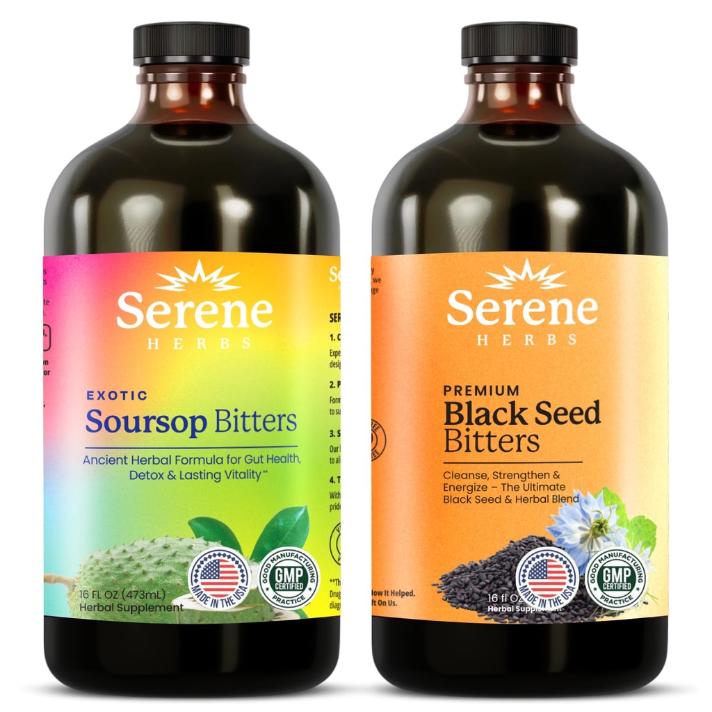 Serene Yrtit Soursop Bitters Liquid & Black Seed Bundle ...