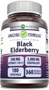 Fantastiska formler Sambucus Black Elderberry | 300 Mg Extract 10:1 (3000 Mg Equivalent) | Veggie Capsules | Non-GMO | Gluten-Free | Made in USA (1 Pack, 360 Count)