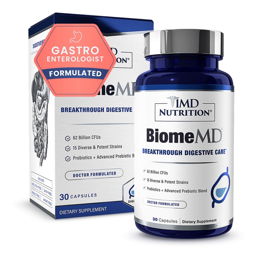 1MD Nutrition BiomeMD Probiootit ... 62 miljardia PMY, 15 Laaja kanta - Pro & Prebiootit...