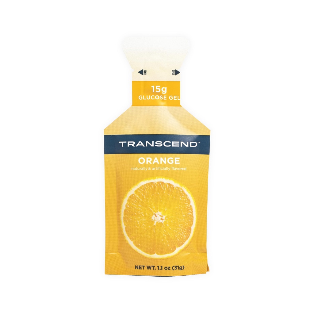 Transcend Foods Orange Gel (1.1 oz, 10 kpl pakkaus) Nopeatoiminen Carb Gel Orange Flavor ... kofeiiniton, gluteeniton