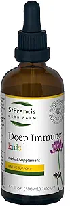 St. Francis Herbal - Deep Immune Tincture lapsille 100 ml - Natural Immune Support Booster - Kasvissyöjä - Organic Yrtit
