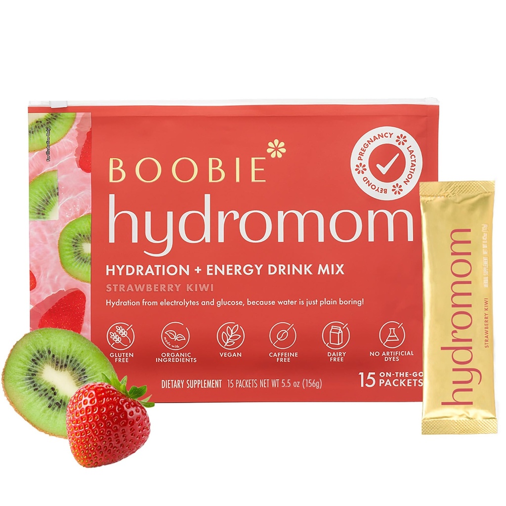 Boobie Hydromom Superruoka Elektrolyytti Drink Mix, Mansikka Kiivit 