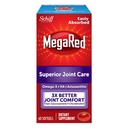 Omega-3 Krill Oil and Joint Supplement - Megared Joint Care 60 softgels - EPA / DHA rasvahappoja, antioksidantteja, Hyaluronihappoa, Ei kalaista röyhtäilyä kuten Fish Oil