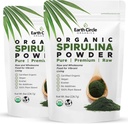 Earth Circle Organics Spirulina Powder, Kosher, Raw and Non-Ir Säteilee ...