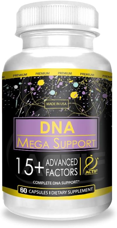 ACTIF DNA Mega Tuki 15+ Advanced tekijät - ei-GMO, Nopea-Acting, Made in USA, 60