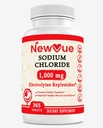 Natriumkloridi 1000 mg, 365 tablettia - Suolatabletit, ei-GMO, Gluteeniton - Juo Elektrolyyttien kanssa Korvattu nesteytys