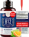 Vegaani B12-vitamiini nestemäinen - Max Vahvuus Metyylikobalamiini B12 Sublingual 5000 mikrog - Nopea absorbointi täydentää mielialan, muistin ja energian tuki - ei-GMO, Gluteeniton, Citrus Flavor B 12 Drops, 2oz